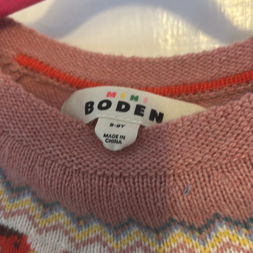 Girls Multicolor Mini Boden  Sweater
NWT cute bird design
No flaws - Picture 3 of 4